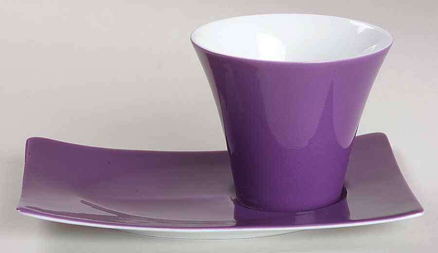 Coeurs Flat Demitasse Cup & Saucer Set No Handles by Philippe Deshoulieres-1