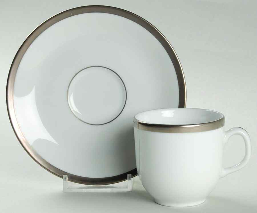 6853 Flat Demitasse Cup & Saucer Set by Philippe Deshoulieres-1