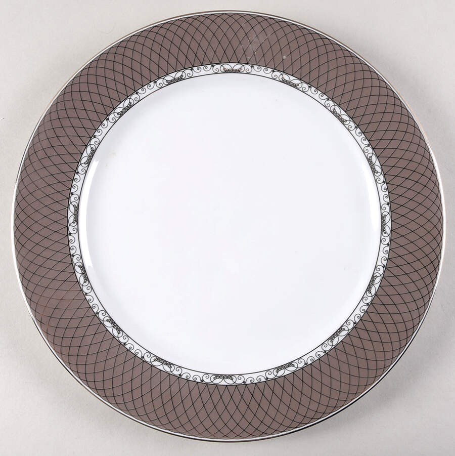 Margot Grey Service Plate (Charger) by Philippe Deshoulieres-1