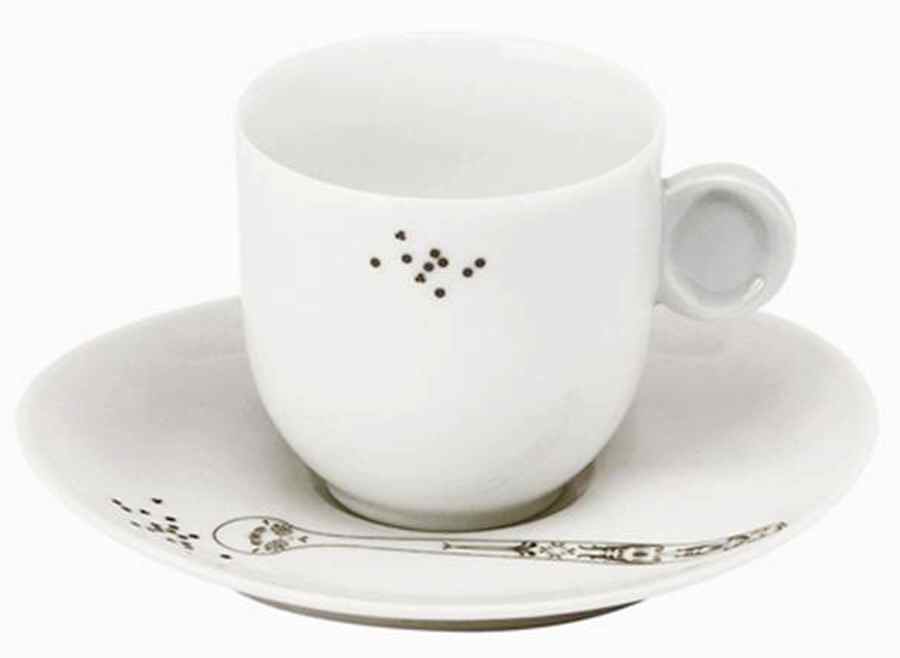 Papilles Flat Cup & Saucer Set by Philippe Deshoulieres-1