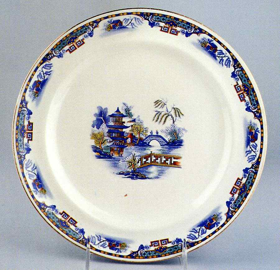 Pagoda Dinner Plate by Davison & Son-1