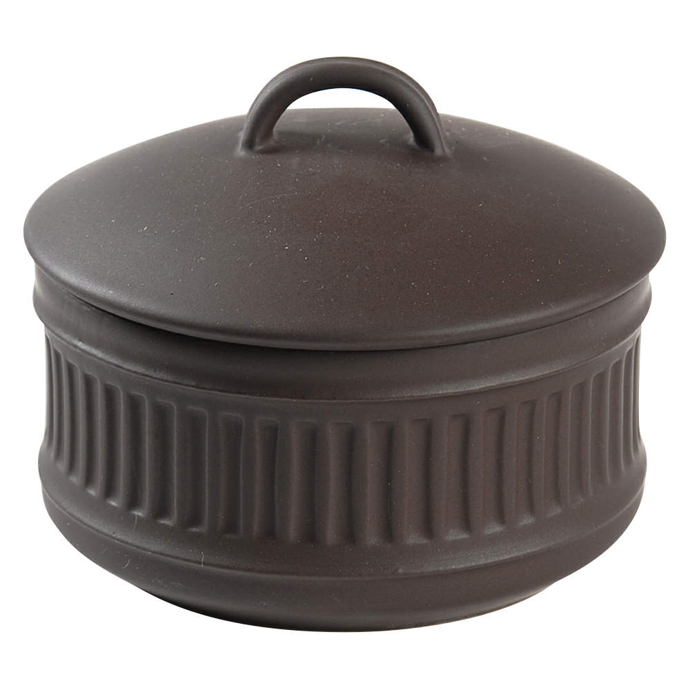 Flamestone Brown (Newer) Sugar Bowl & Lid by Dansk-1