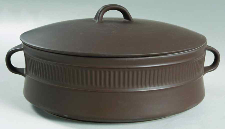 Flamestone Brown (Newer) 4 Quart Round Covered Casserole by Dansk-1