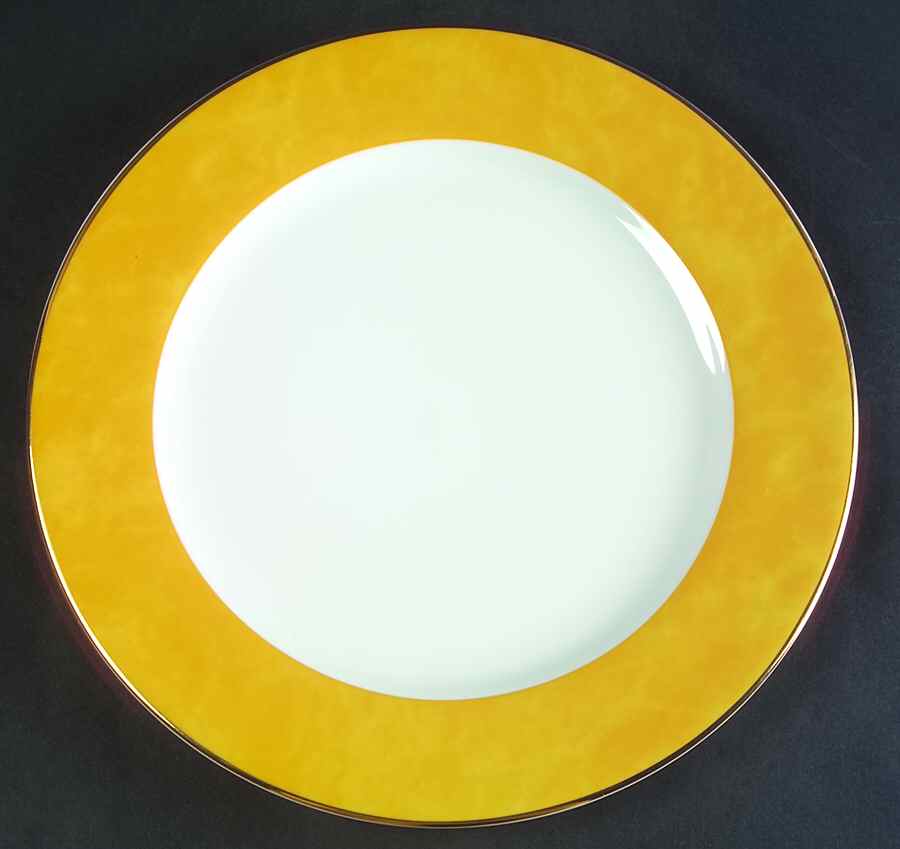 Indienne Jaune Service Plate (Charger) by Philippe Deshoulieres-1