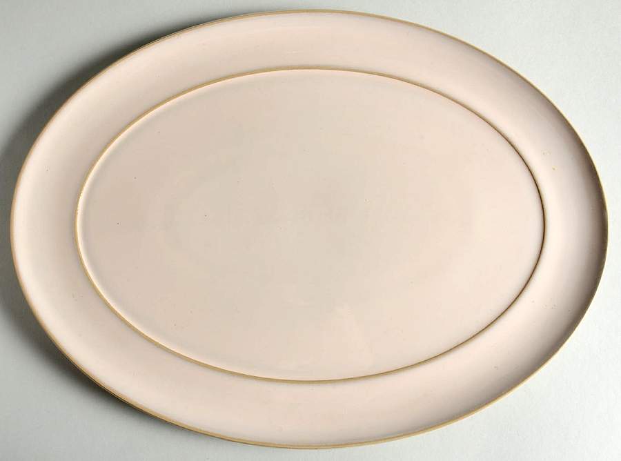 Natural Pearl 14" Oval Serving Platter by Denby-Langley-1