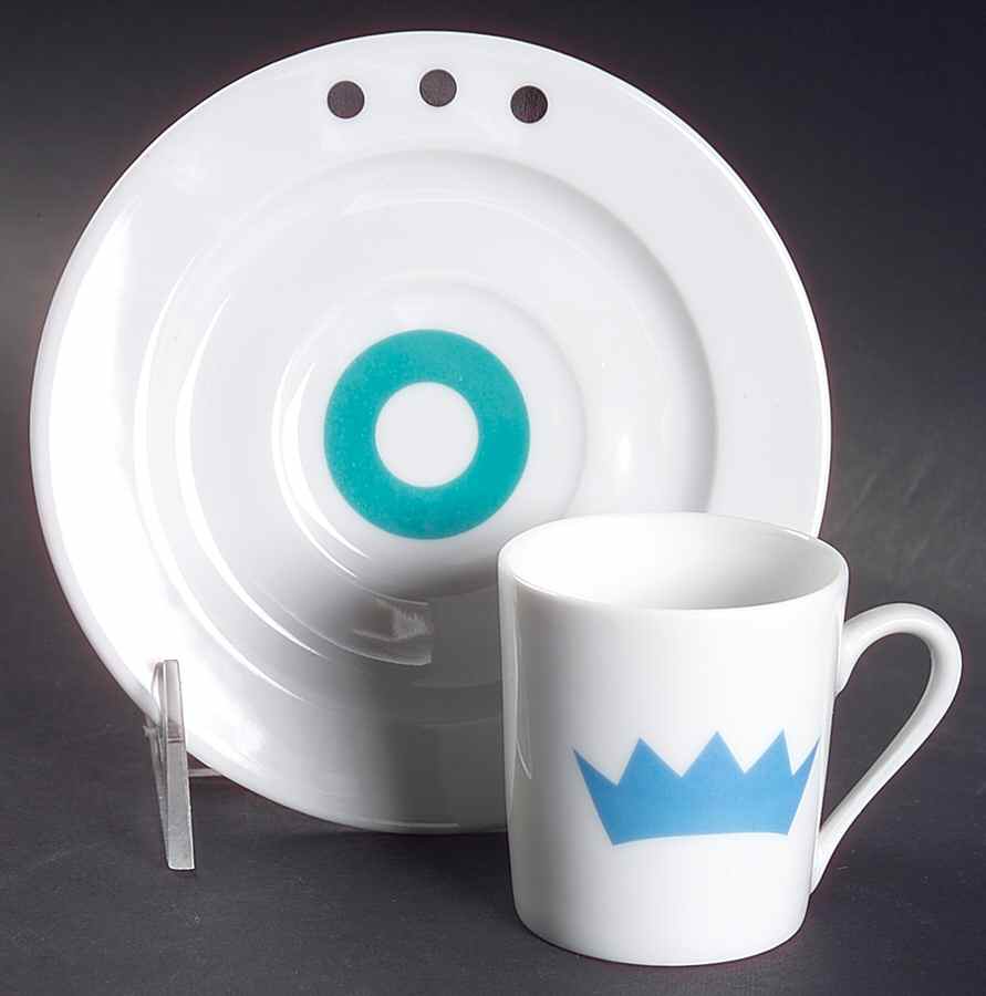 Roi Flat Demitasse Cup & Saucer Set by Philippe Deshoulieres-1