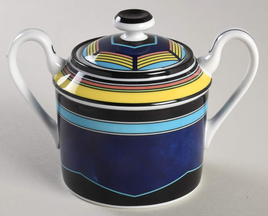Helen's Garden Sugar Bowl & Lid by Denise Ford Designs-1