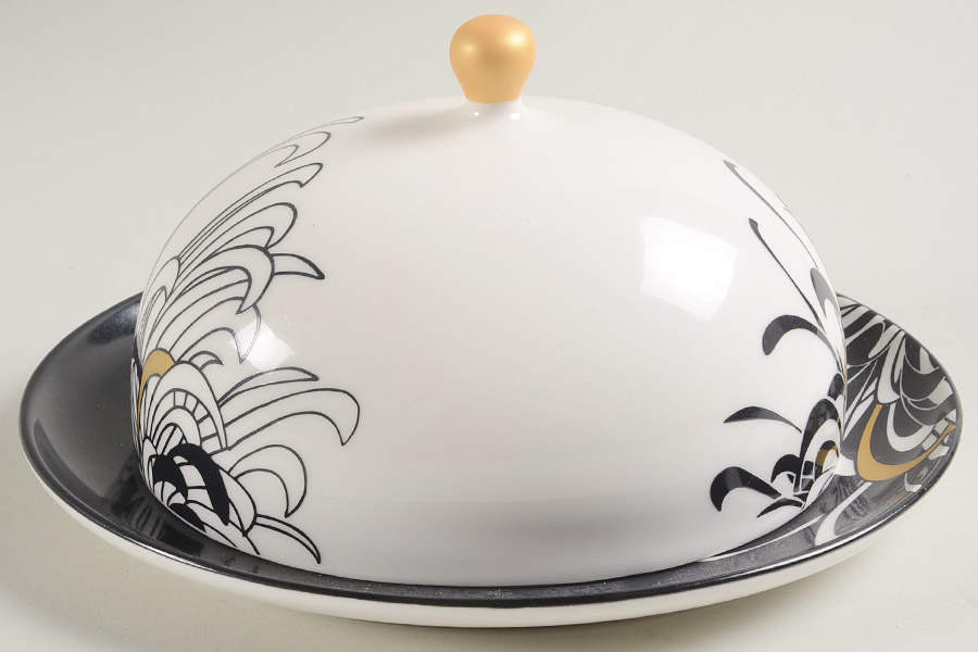 Chrysanthemum Round Covered Butter by Denby-Langley-1