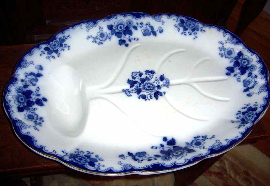 Japan 14" Oval Platter with Well by Dunn Bennett-1