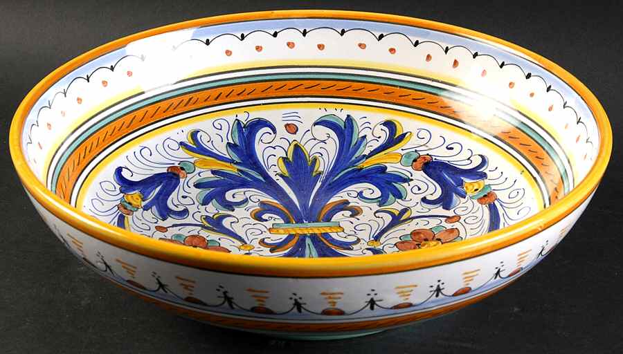 Ricco 12" Large Salad Serving Bowl by Deruta MOD-1