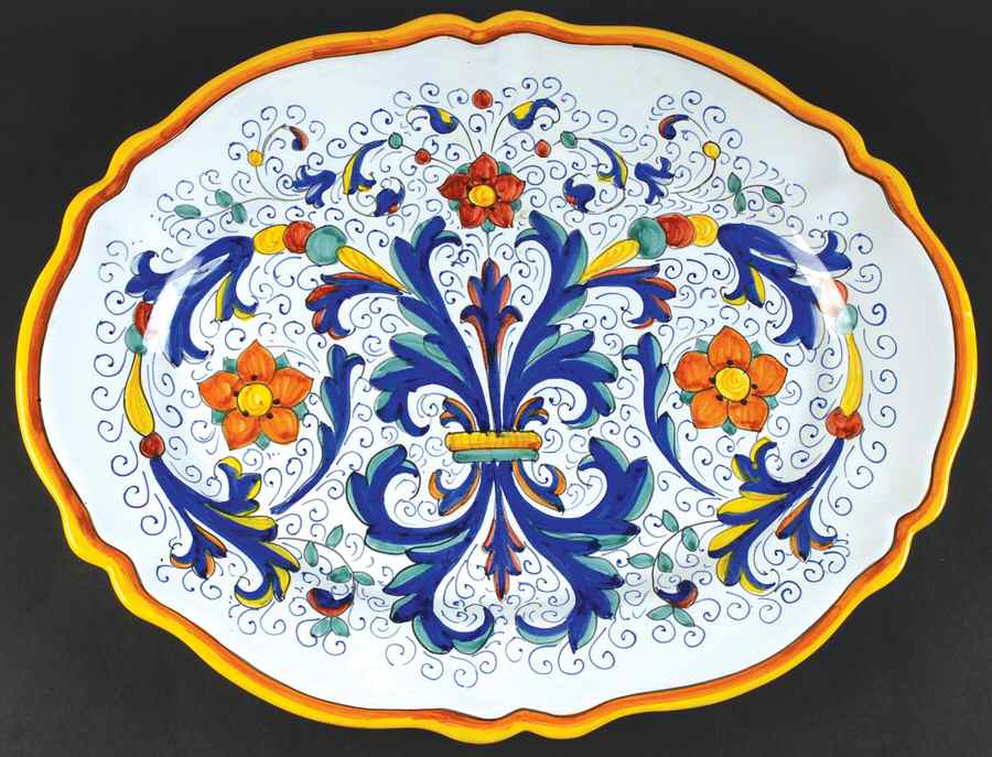 Ricco 16" Oval Serving Platter by Deruta MOD-1