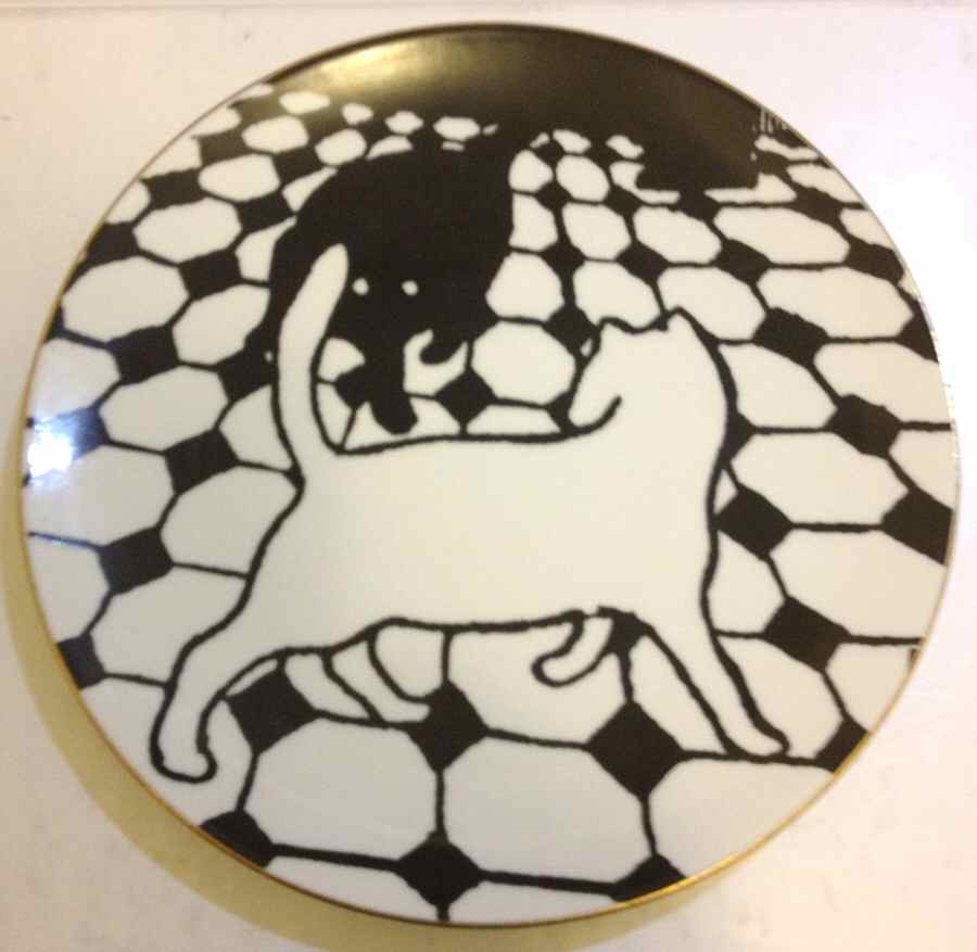 Two Cats Salad Plate by Philippe Deshoulieres-1