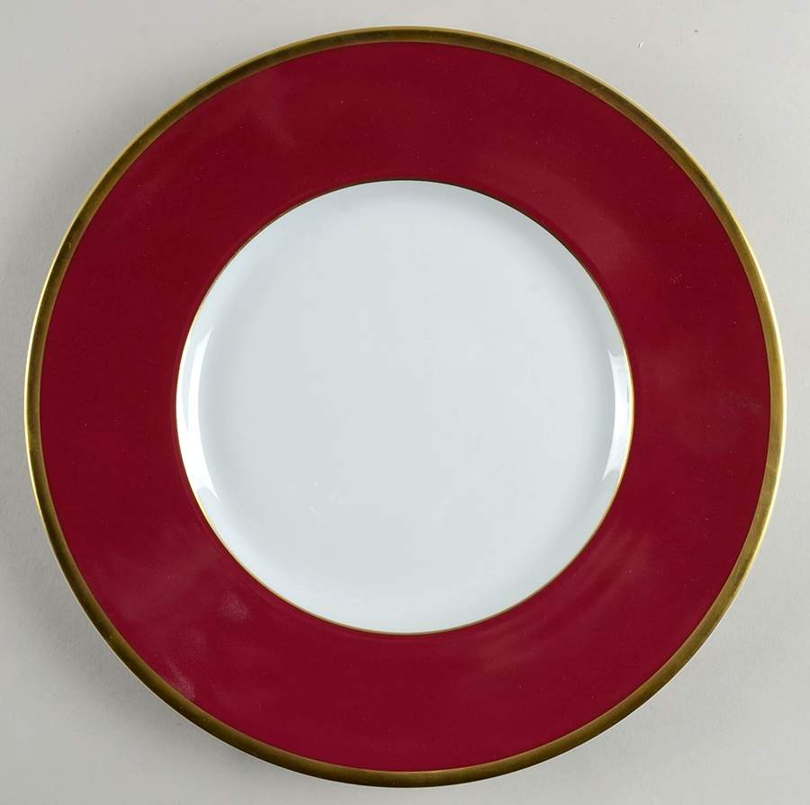 Indiennes Raspberry Dinner Plate by Philippe Deshoulieres-1