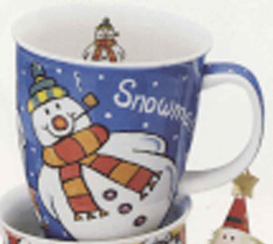 Snowman Nevis Shape Mug by Dunoon-1