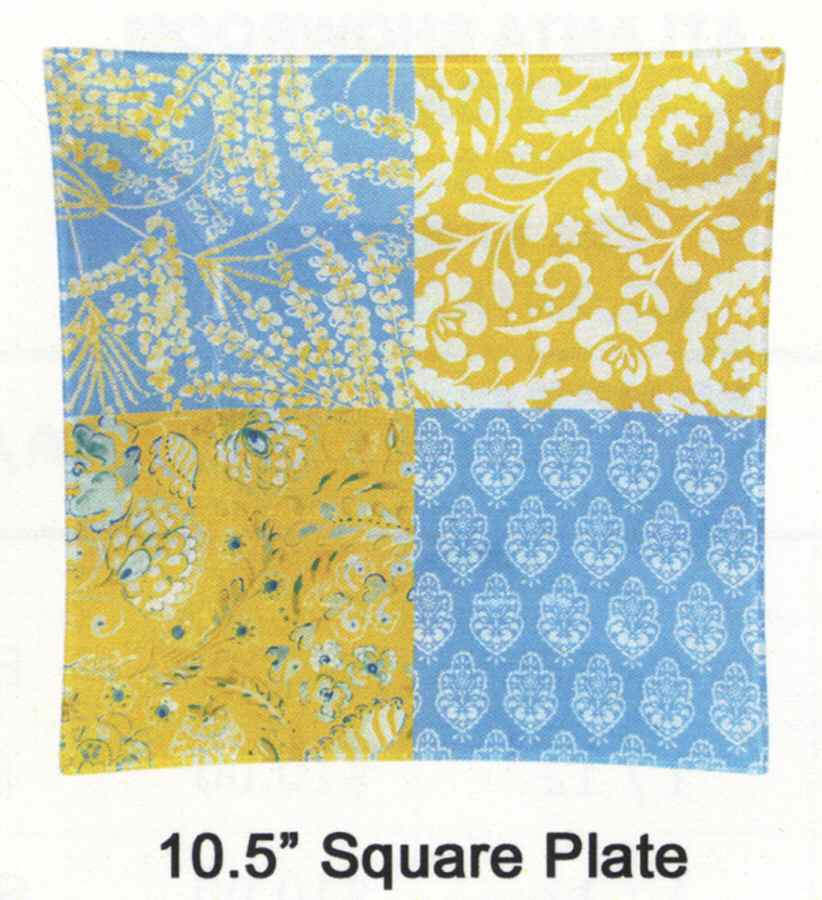 Hampton House 10" Glassware Square Platter by Dena Home-1