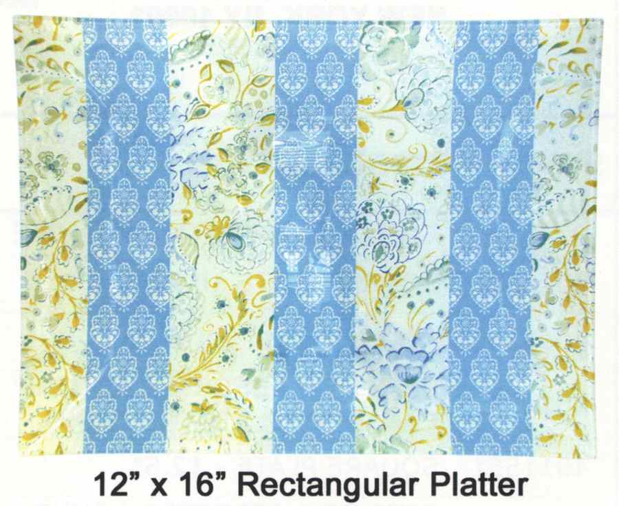 Hampton House 16" Glassware Rectangular Platter by Dena Home-1