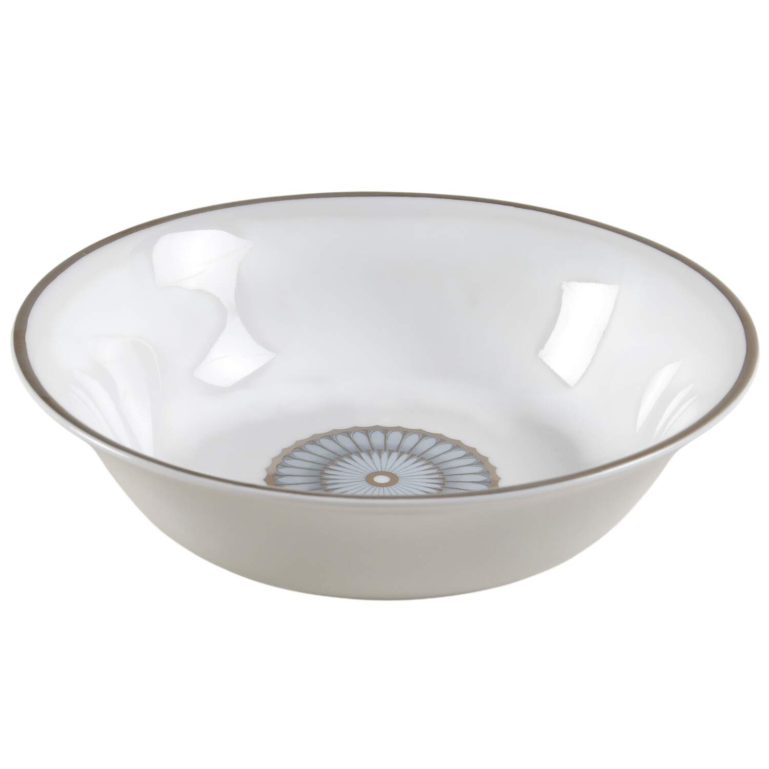 Arcades Grey Platinum Deep Soup/Cereal Bowl by Philippe Deshoulieres-1