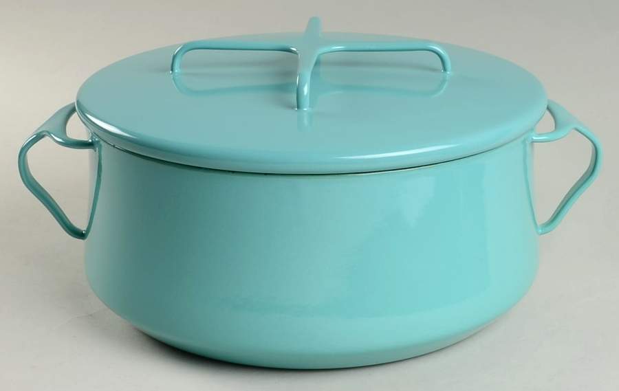 Kobenstyle Teal 4 Quart Metal Covered Casserole by Dansk-1