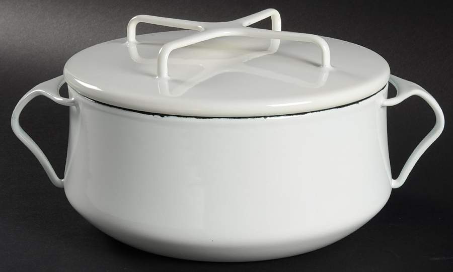 Kobenstyle White (Newer, 2012) 2 Quart Metal Covered Casserole by Dansk-1