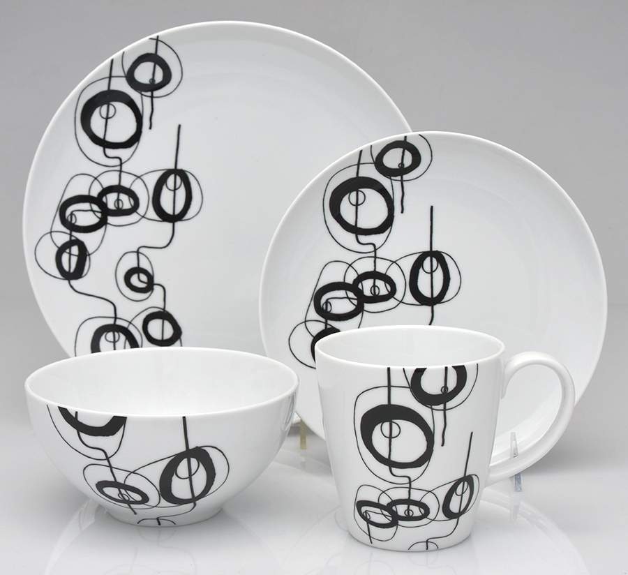 Shake Black 16 Piece Set by Dansk-1