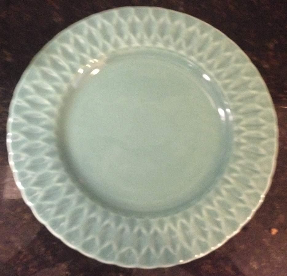 Quilted Turquoise Salad Plate by Destinos-1