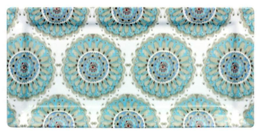 Jaida Blue 14" Sandwich Tray by Dena Home-1