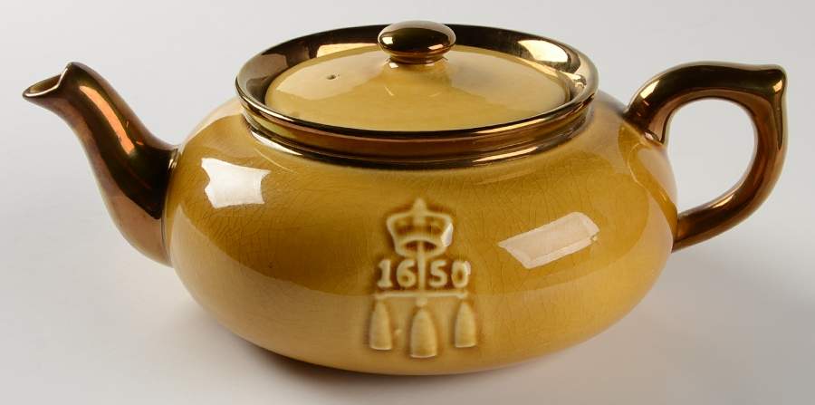 Boston Tea Parties Teapot & Lid by Davison,Newman & Co-1
