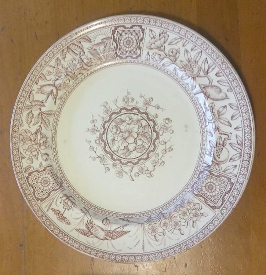 Iolanthe Brown Dinner Plate by Davenport-1
