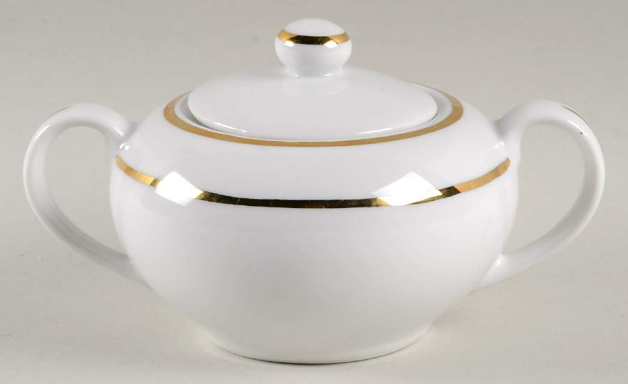 Bistro Gold Sugar Bowl & Lid by Danica-1