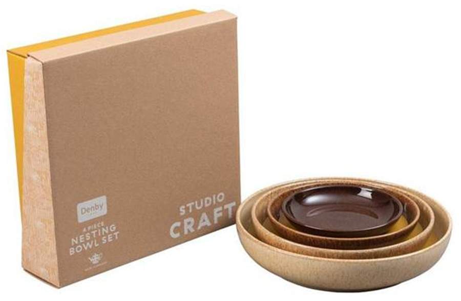 Studio Craft (4 Piece) Nesting Bowl Set (5", 6", 8", 9") by Denby-Langley-1