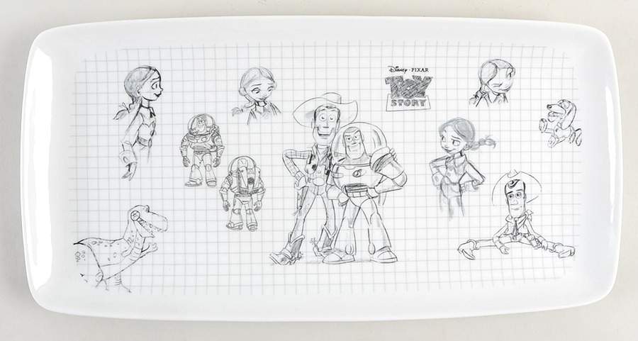 Toy Story Sketchbook 13" Rectangular Serving Platter by Zrike-1