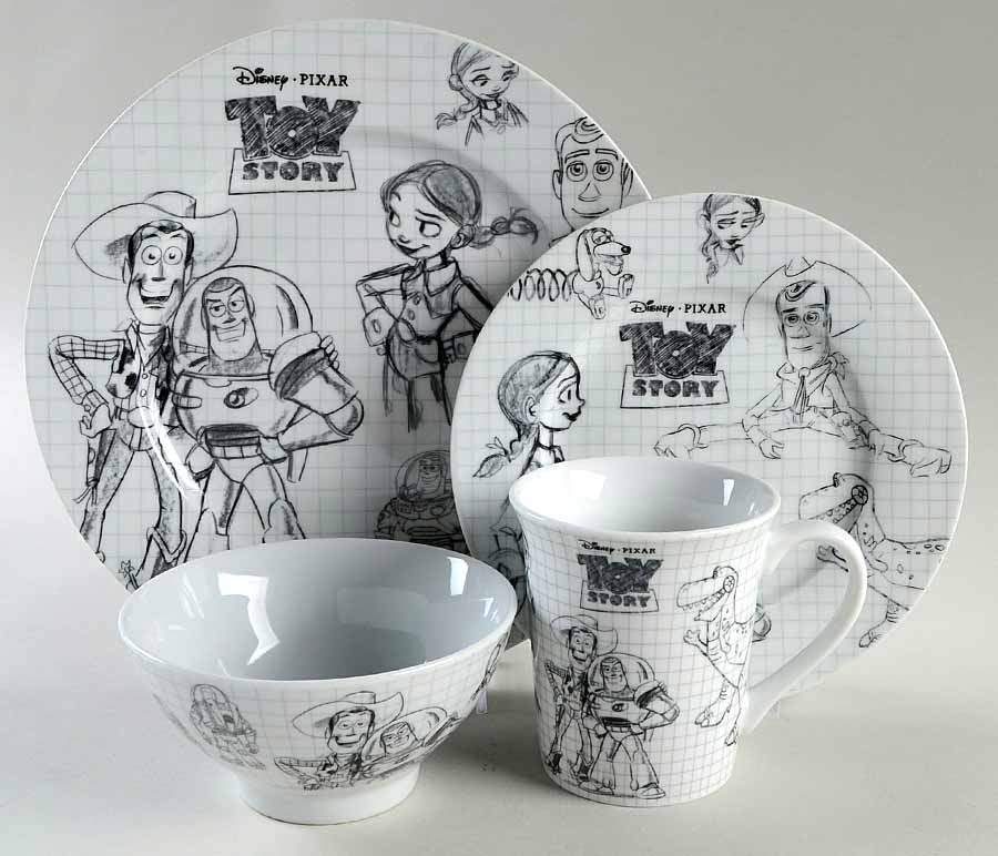 Toy Story Sketchbook 4 Piece Place Setting by Zrike-1