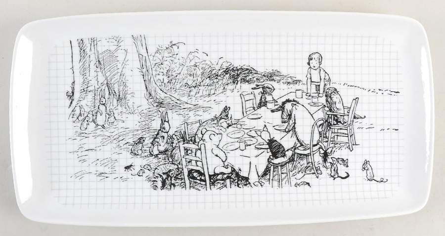 Winnie the Pooh Sketchbook 13" Rectangular Serving Platter by Zrike-1