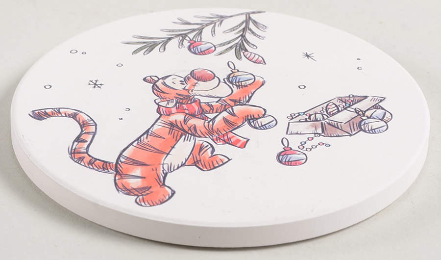 Pooh Christmas Coaster by Zrike-1