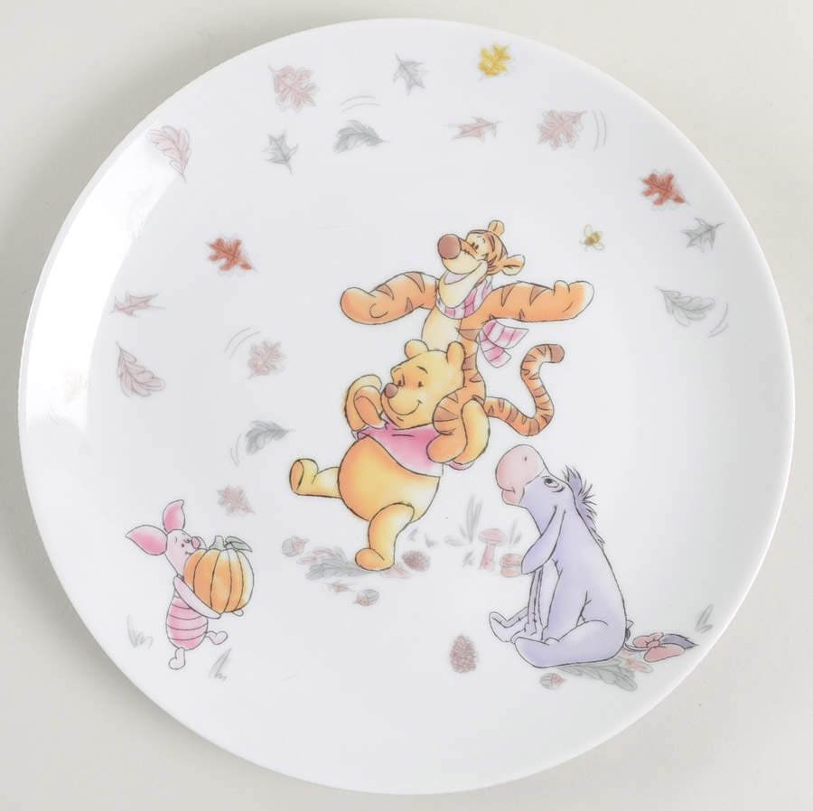 Winnie the Pooh Falling Leaves Dinner Plate by Zrike-1