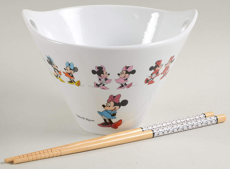 Mickey Mouse and Friends (Miscellaneous) Noodle Bowl & Chopsticks Set by Zrike-1