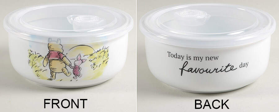 Winnie the Pooh 95 Years Exploring a Classic 26 Oz Round Plastic Microwave Bowl & Vented Lid by Zrike-1