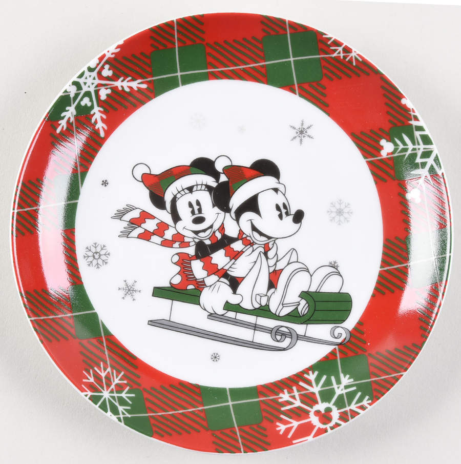 Mickey and Minnie Christmas Fun Appetizer Plate by Zrike-1