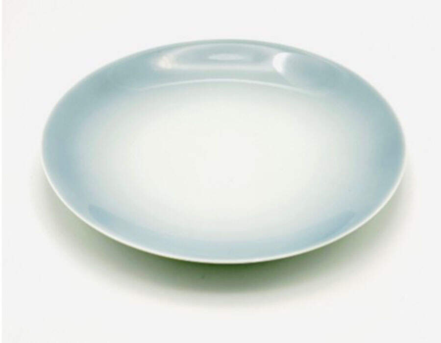 Nuage-Blue Gray, Green Or Grey Dinner Plate by Philippe Deshoulieres-1