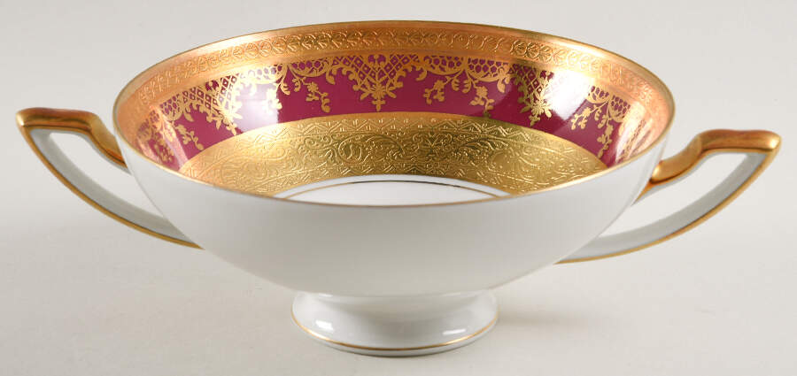 DWP9 Footed Cream Soup Bowl by D W Porzellan-1