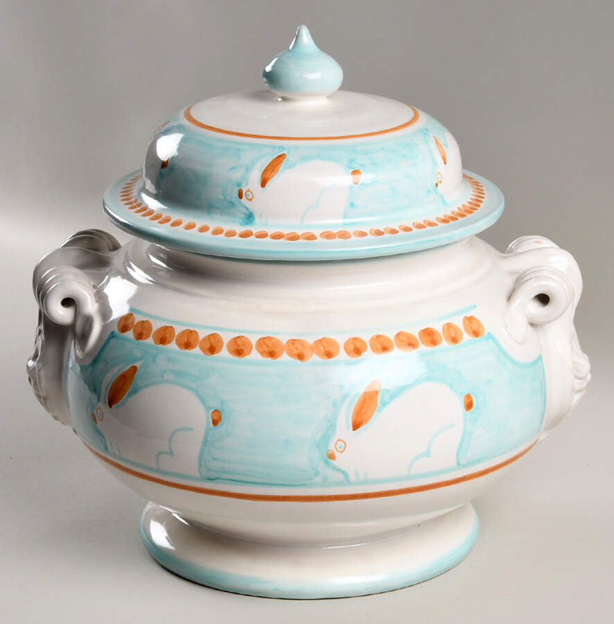 Ravello Green Tureen &  Lid by Da Lena-1