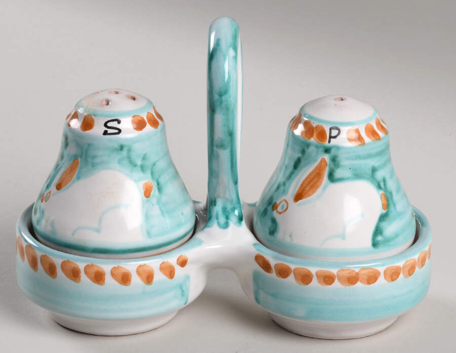 Ravello Green (3 Pc) Salt & Pepper Tray Set by Da Lena-1