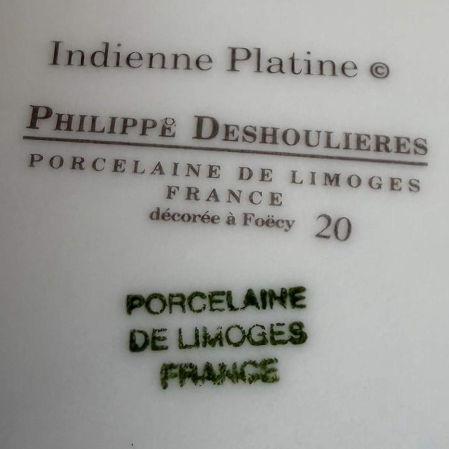Indienne Platine Service Plate (Charger) by Philippe Deshoulieres-1