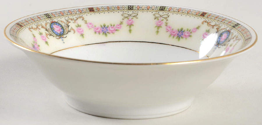 EAM3 (CREAM RIM) Fruit/Dessert (Sauce) Bowl by E & A Muller-1