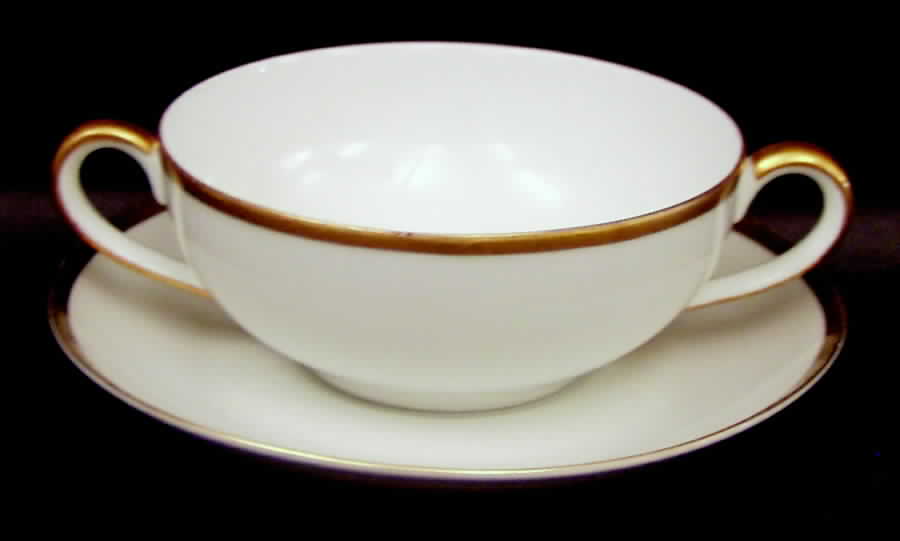 The Empire Flat Cream Soup Bowl & Saucer Set by E & A Muller-1