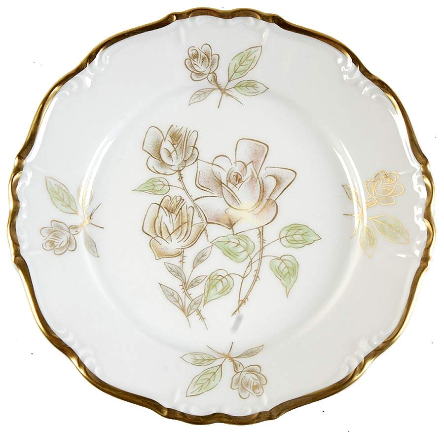 Bridal Rose Bread & Butter Plate by Edelstein-1