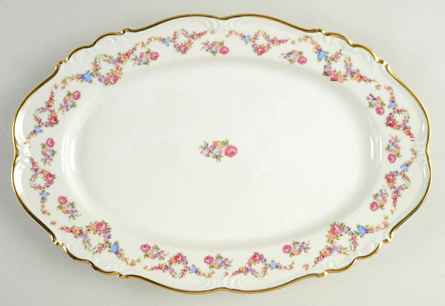Victoria 13" Oval Serving Platter by Edelstein-1