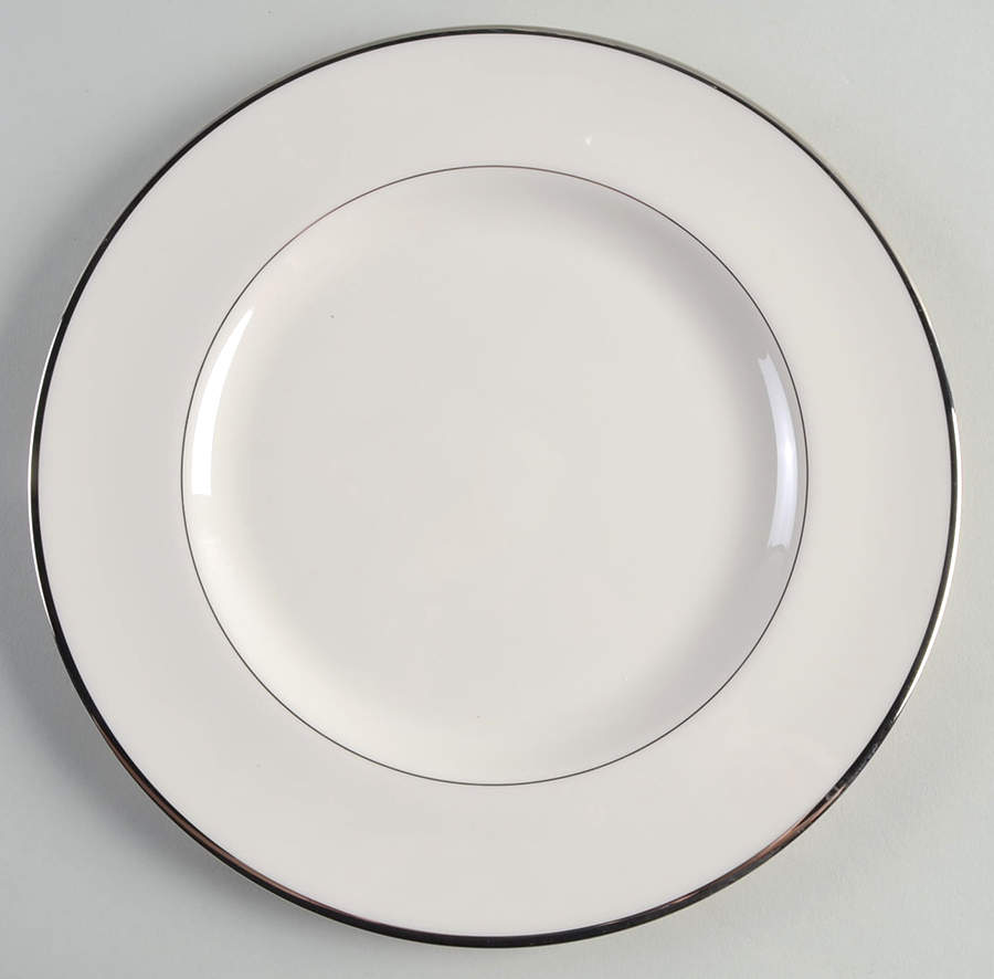 Classic Off White (Platinum Trim) Dinner Plate by Edgerton-1