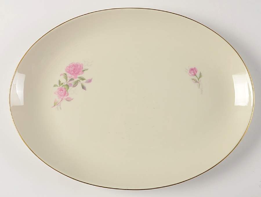 Honeymoon Rose 12" Oval Serving Platter by Edgerton-1