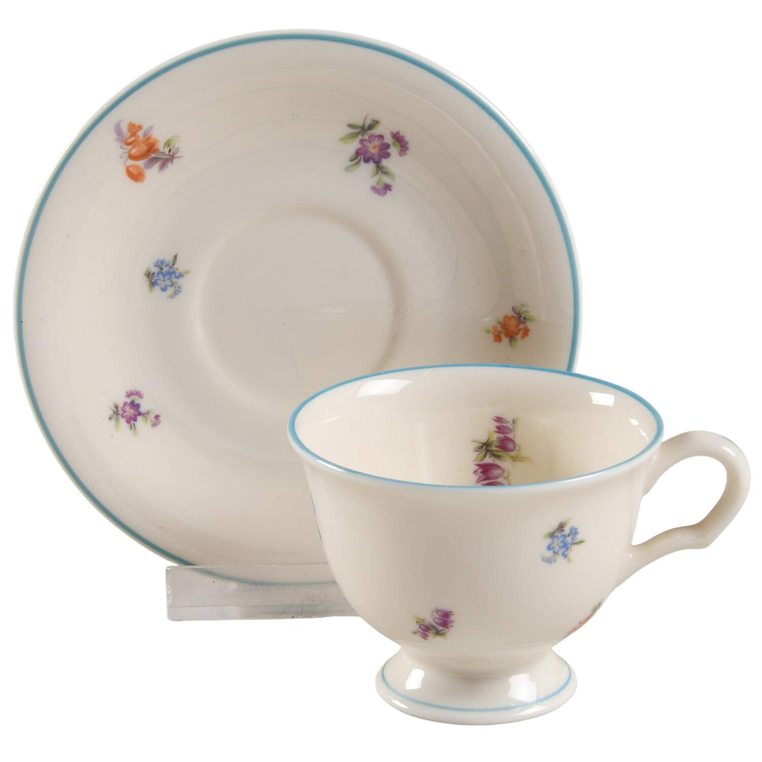 Lorraine Footed Demitasse Cup & Saucer Set by Edgerton-1